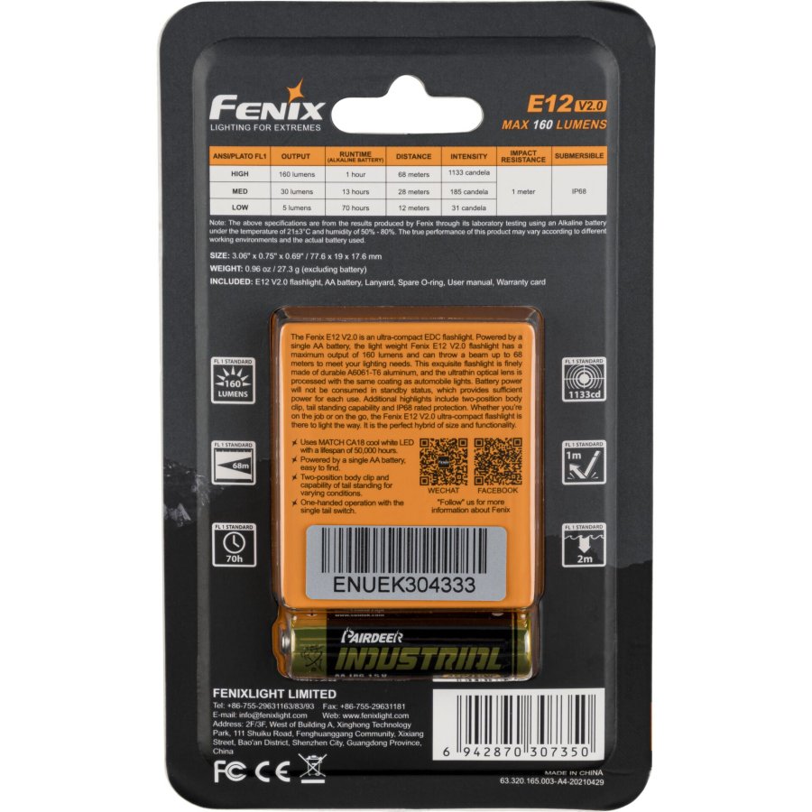 Fenix E12 V2.0 160 lm Torch #2