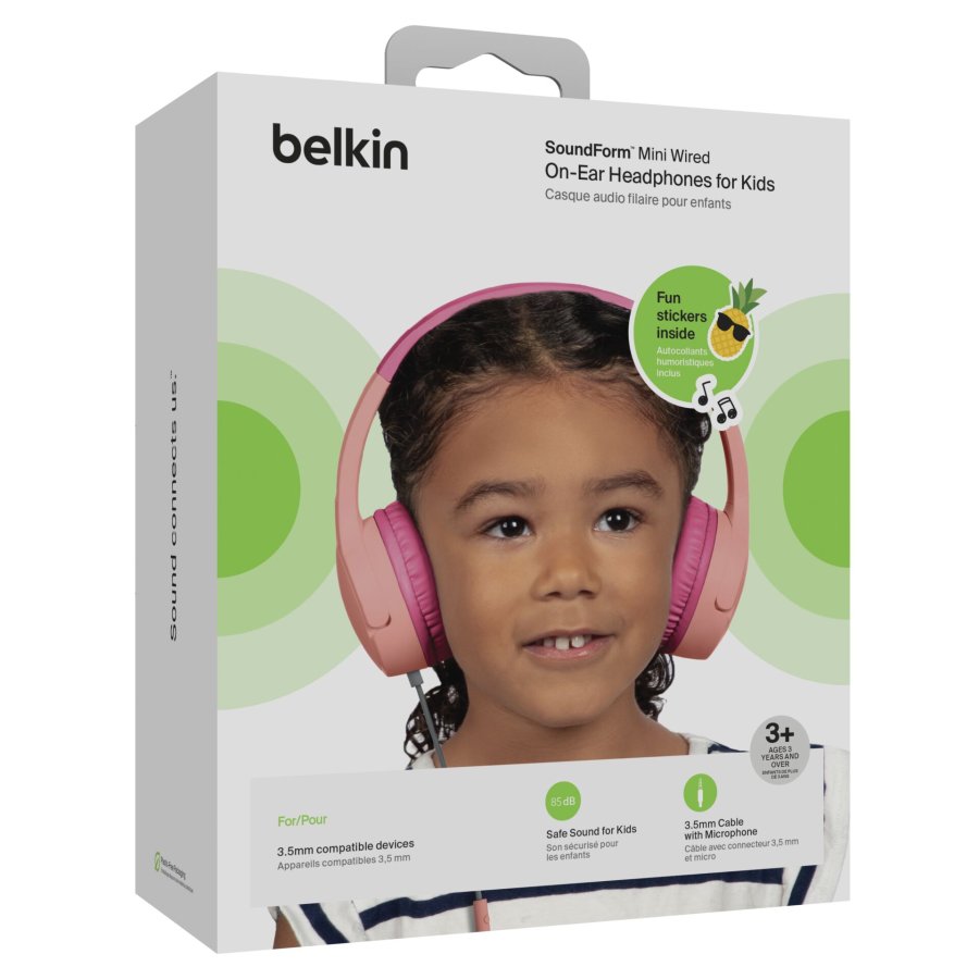 Belkin Soundform Mini On-Ear Kids Headphone pink AUD004btPK #7