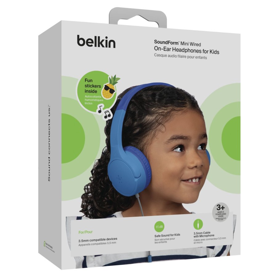 Belkin Soundform Mini On-Ear Kids Headphone blue AUD004btBL #7