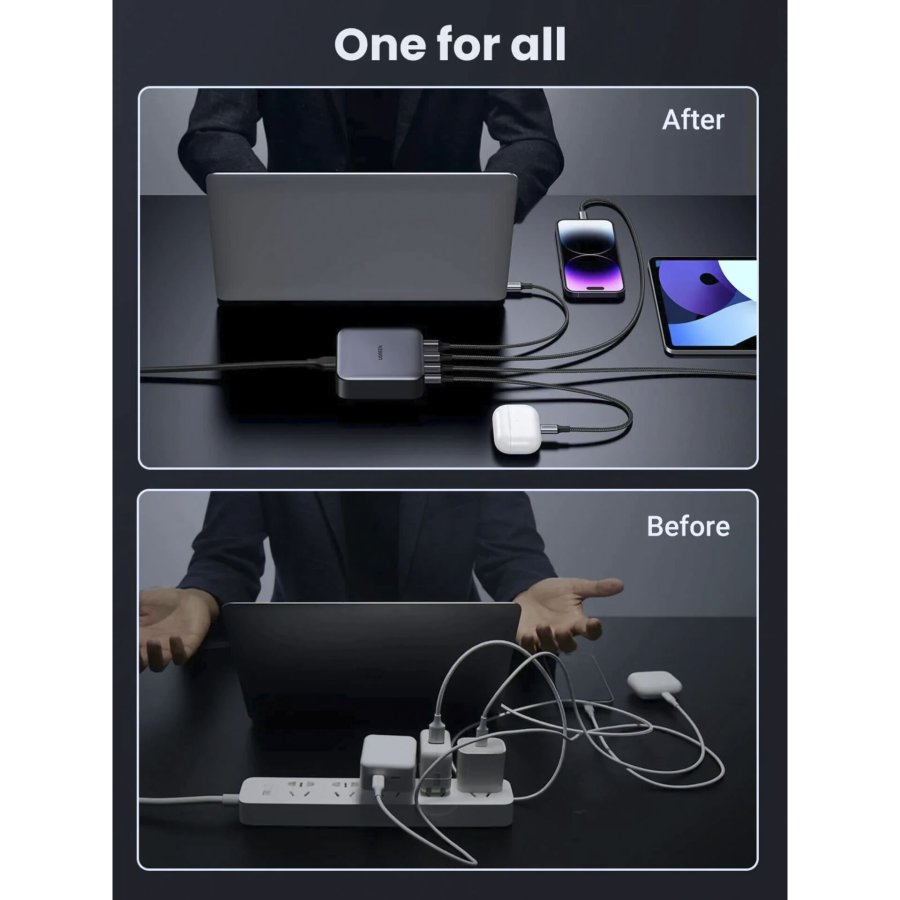 UGREEN Nexode 1*USB-A + 3*USB-C 100W Desktop Fast Charger #5