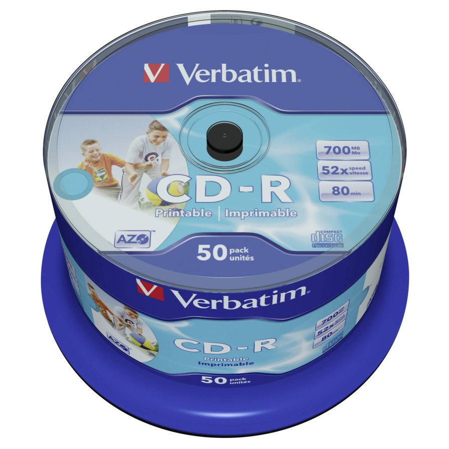 1x50 Verbatim CD-R 80 / 700MB 52x Speed wide printable generic #1