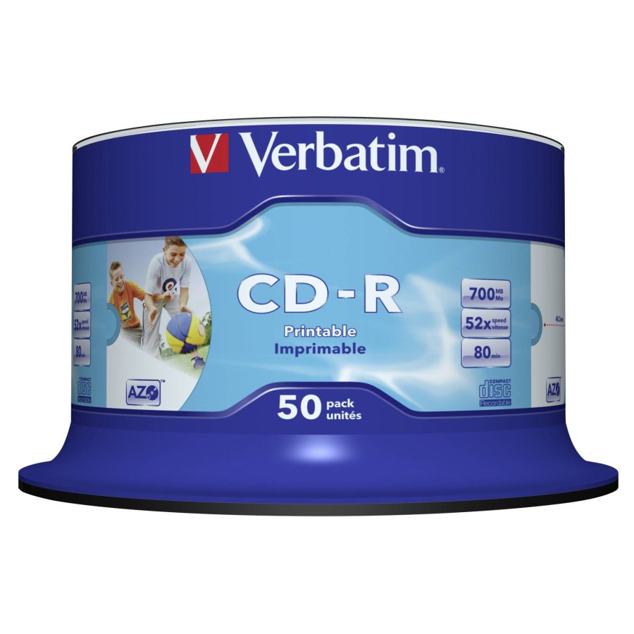 1x50 Verbatim CD-R 80 / 700MB 52x Speed wide printable generic #2