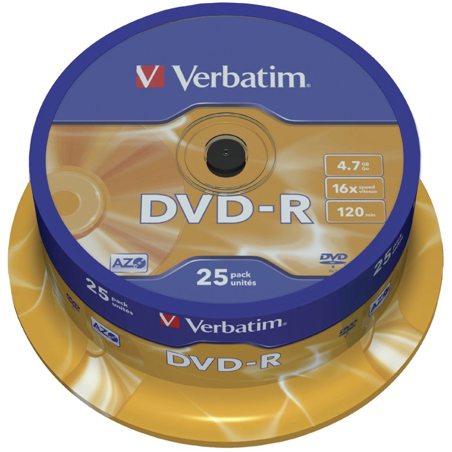 1x25 Verbatim DVD-R 4,7GB 16x Speed, matt silver #1