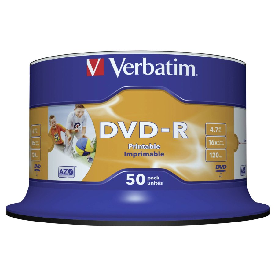 1x50 Verbatim DVD-R 4,7GB 16x Speed, photo printable #2