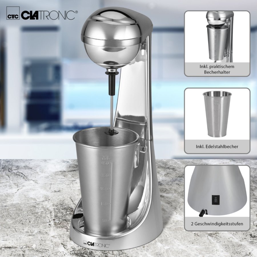 Clatronic BM 3472 rremaskine og mikser Bordmixer 65 W Krom #5