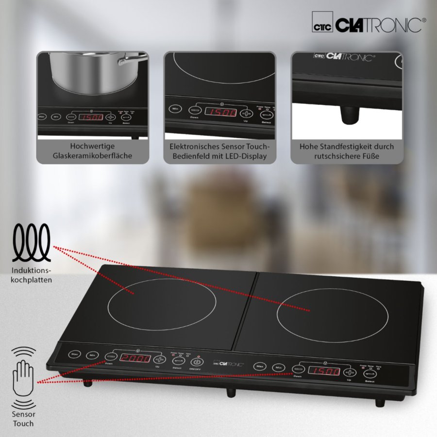 Clatronic DKI 3609 black Induction Double Hotplate #3