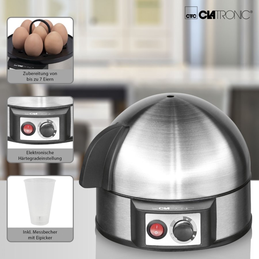 Clatronic EK 3321 ggekoger 7 g 400 W Sort, Rustfrit stl #3