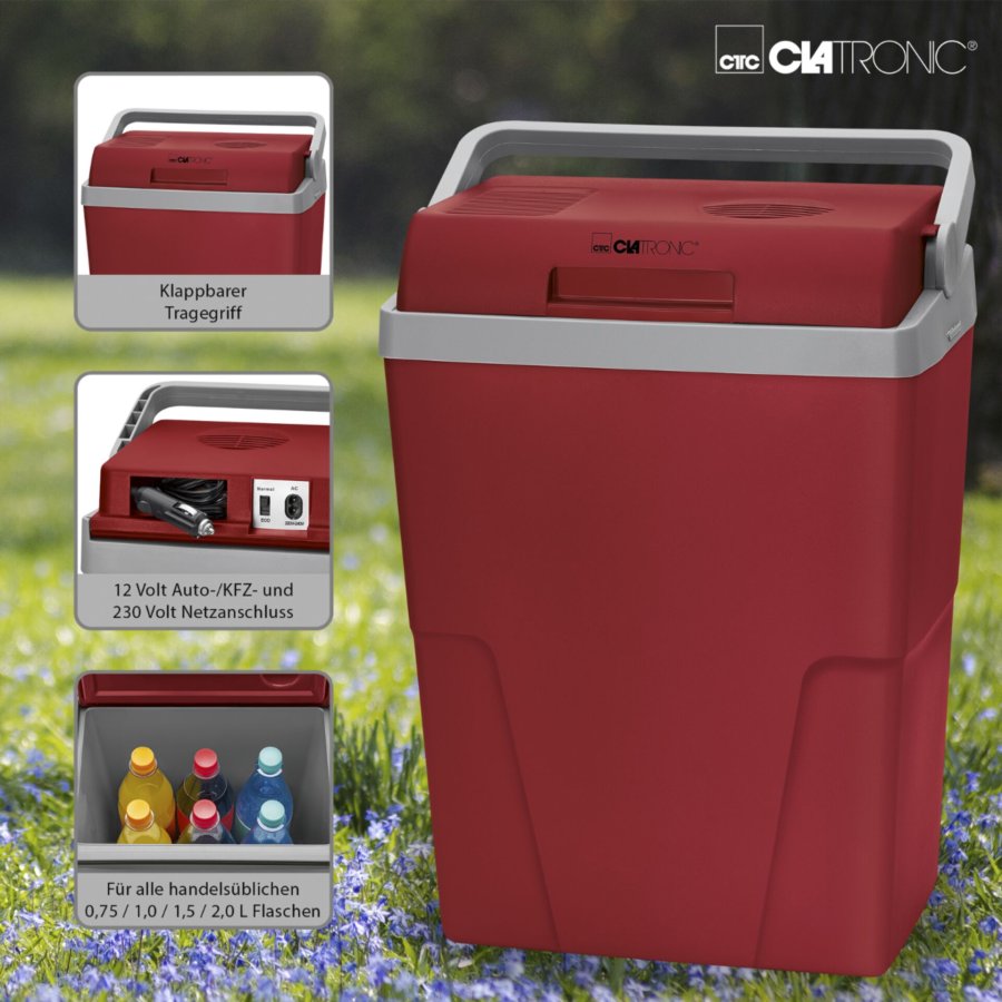 Clatronic KB 3713 N red-grey Cool Box 12 & 230 Volt #6