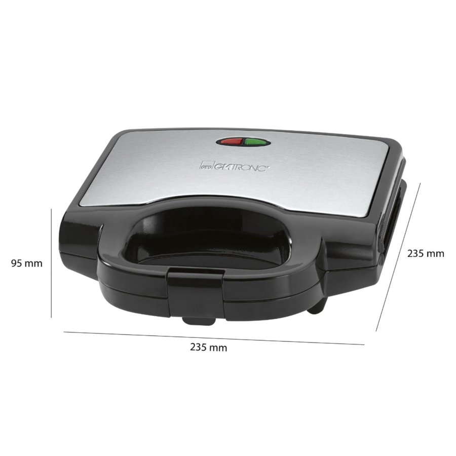 Clatronic ST 3778 sandwichtoaster 750 W Sort, Rustfrit stl #2