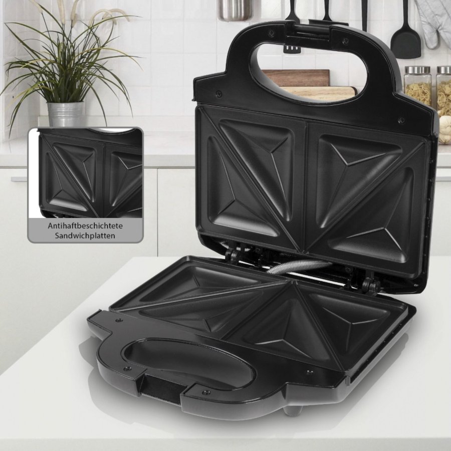 Clatronic ST 3778 sandwichtoaster 750 W Sort, Rustfrit stl #4