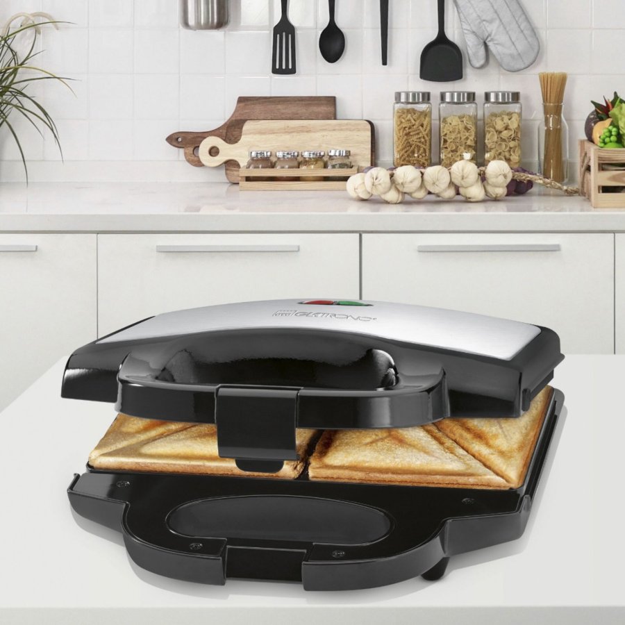 Clatronic ST 3778 sandwichtoaster 750 W Sort, Rustfrit stl #6