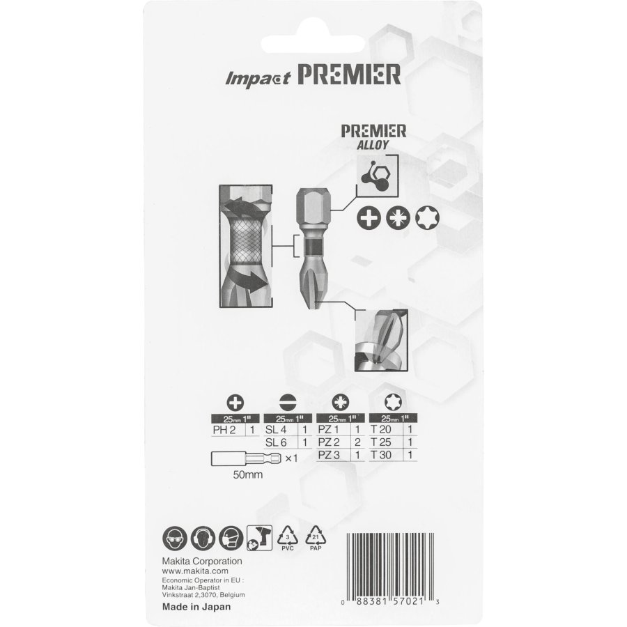 Makita E-03573 Torsion Bit-Set 11pcs. #2