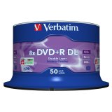 1x50 Verbatim DVD+R Double Layer 8x Speed, 8,5GB matt silver #2