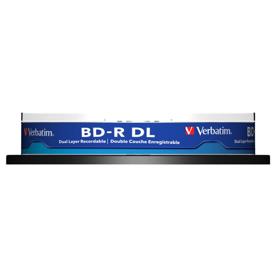 1x10 Verbatim BD-R Blu-Ray 50GB 6x Speed, white blue Cakebox #2
