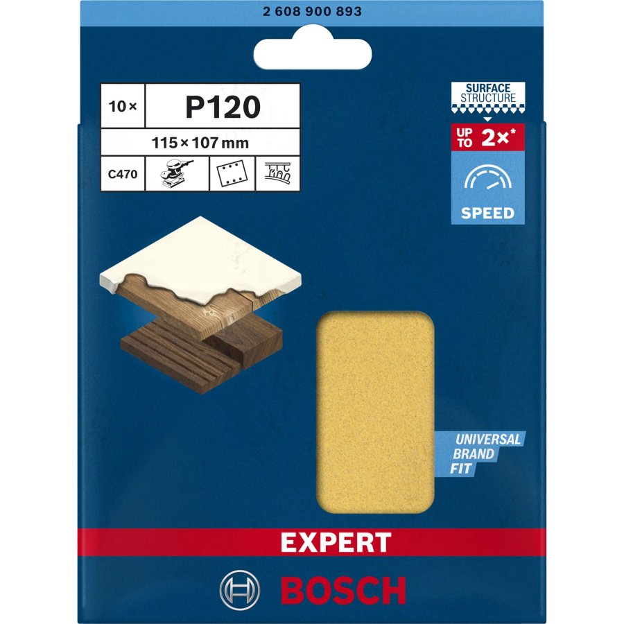 Bosch Sanding Pad C470,115x107 K120,10x #4