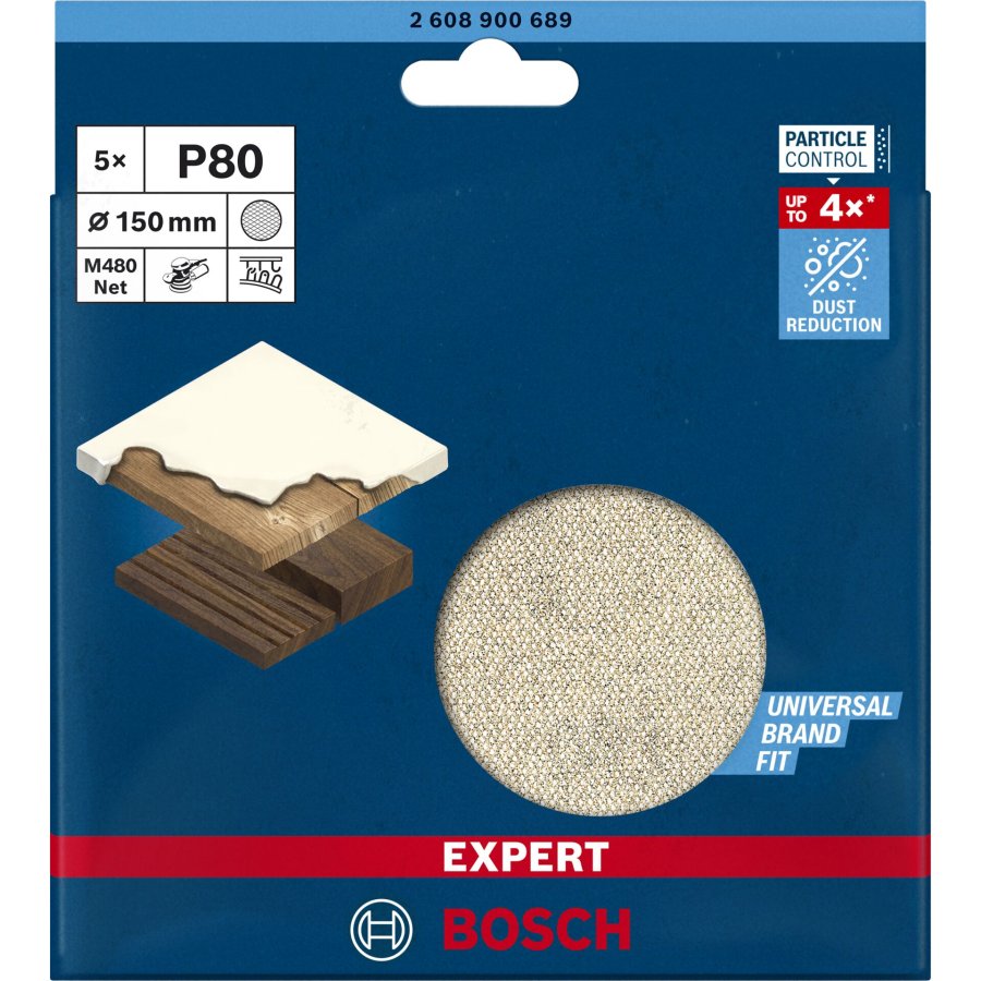 Bosch Sanding Nets   M480,150mm K80, 5x EXPERT #3