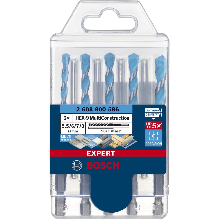Bosch  HEX-9 MC Drill Bit Set 5 pcs  5.5/6/7/8 #3