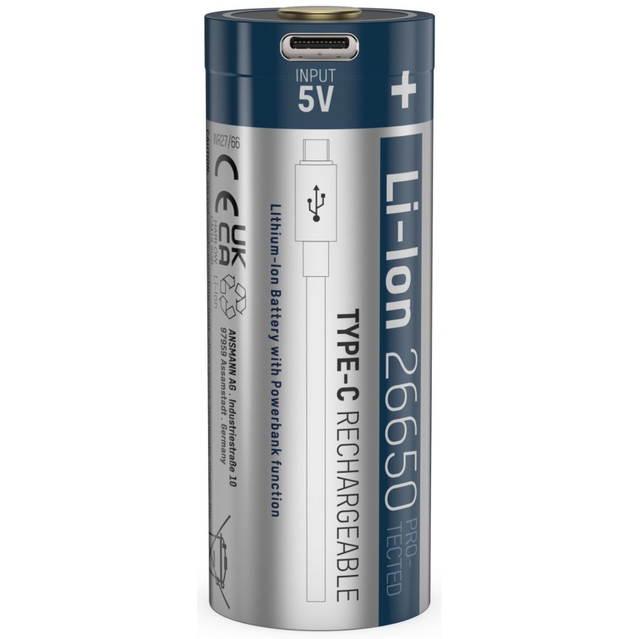 Ansmann Li-Ion 26650 5100mAh 3,6V Micro-USB socket  1307-0012 #4