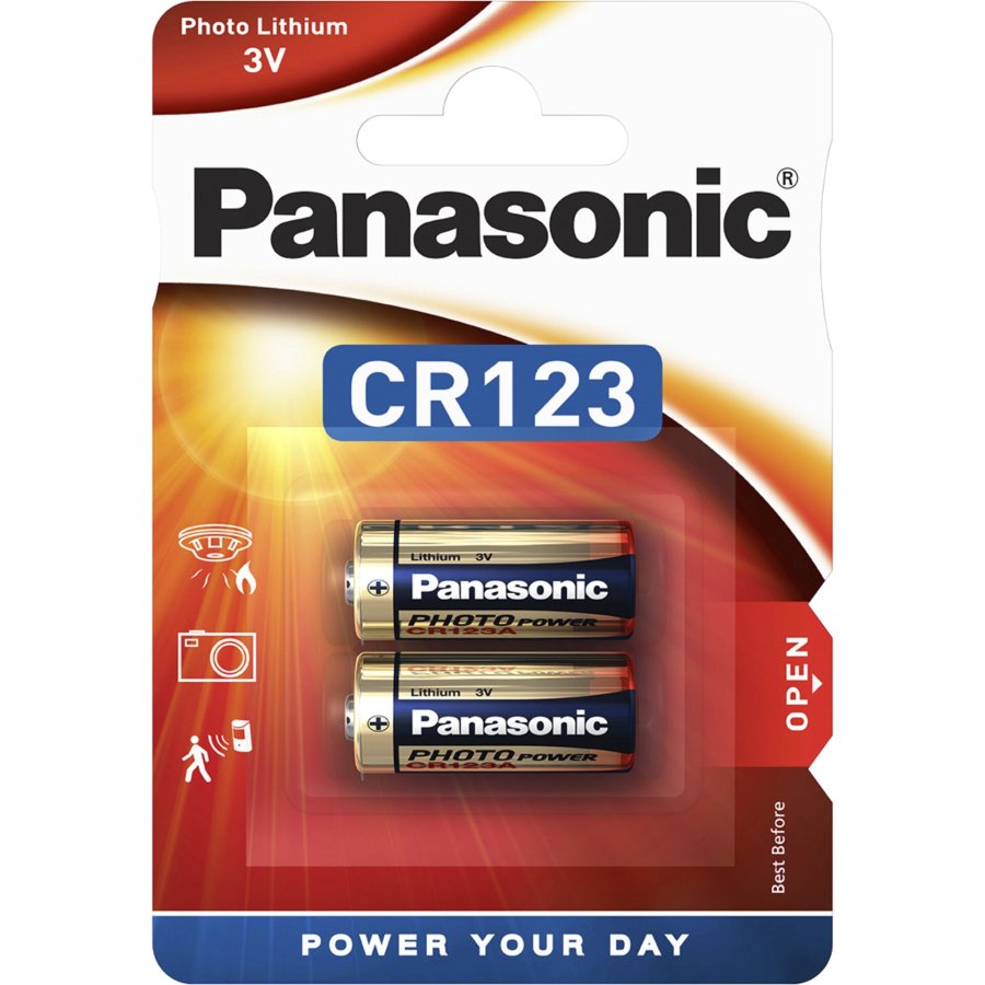 1x2 Panasonic Photo CR 123 A Lithium #1