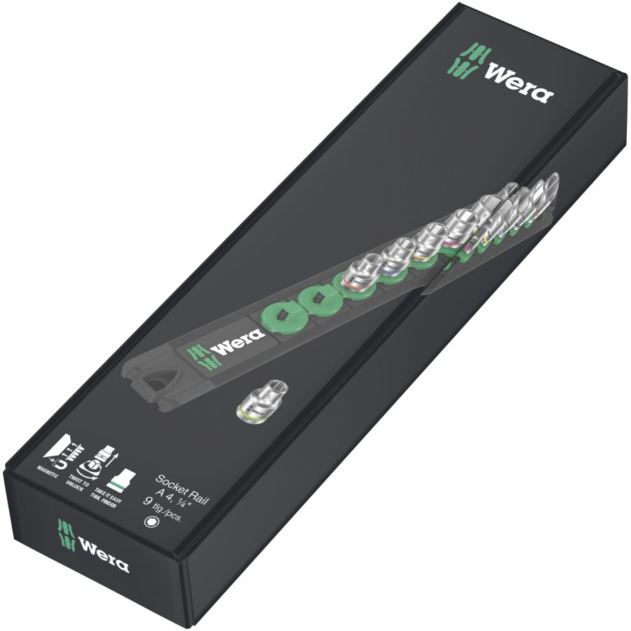 Wera Magnetic Socket Rail  A 4 Zyklop Socket Set #2