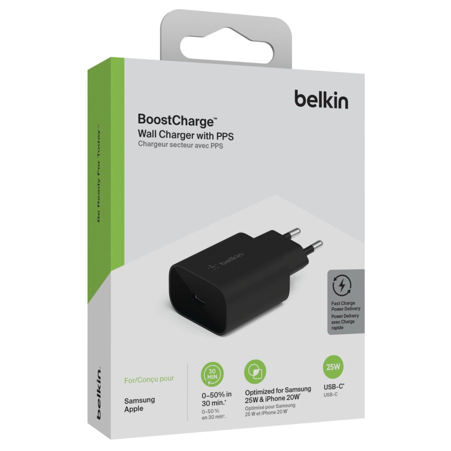 Belkin Wall Charger  USB-C 25W PD 3.0 black WCA004vfBK #4