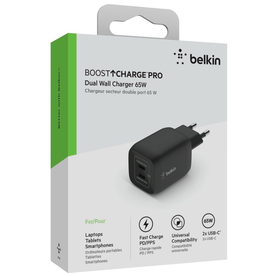 Belkin BOOST Charge 65W USB-C GaN PD 3.0 PPS bla. WCH013vfBK #6