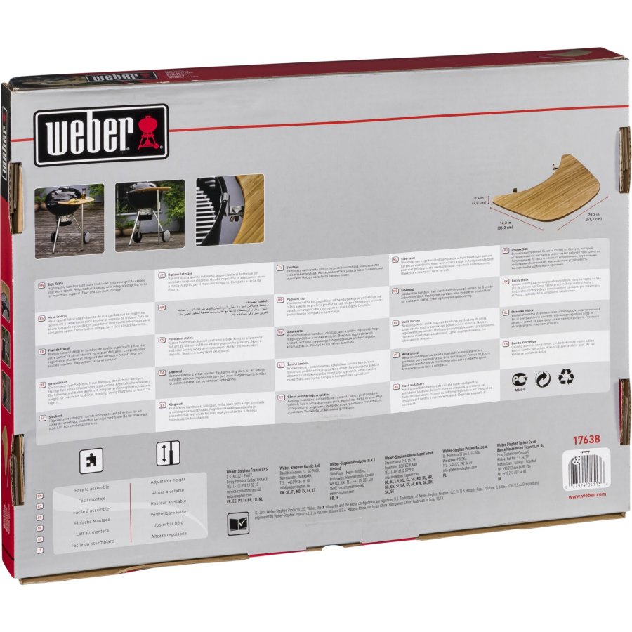 Weber Bamboo Work Table for Charcoal Grills 47cm/ 57cm #3