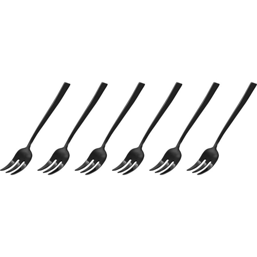 Sambonet Rock PVD 6 Cake Forks DolceNero Lucido #2