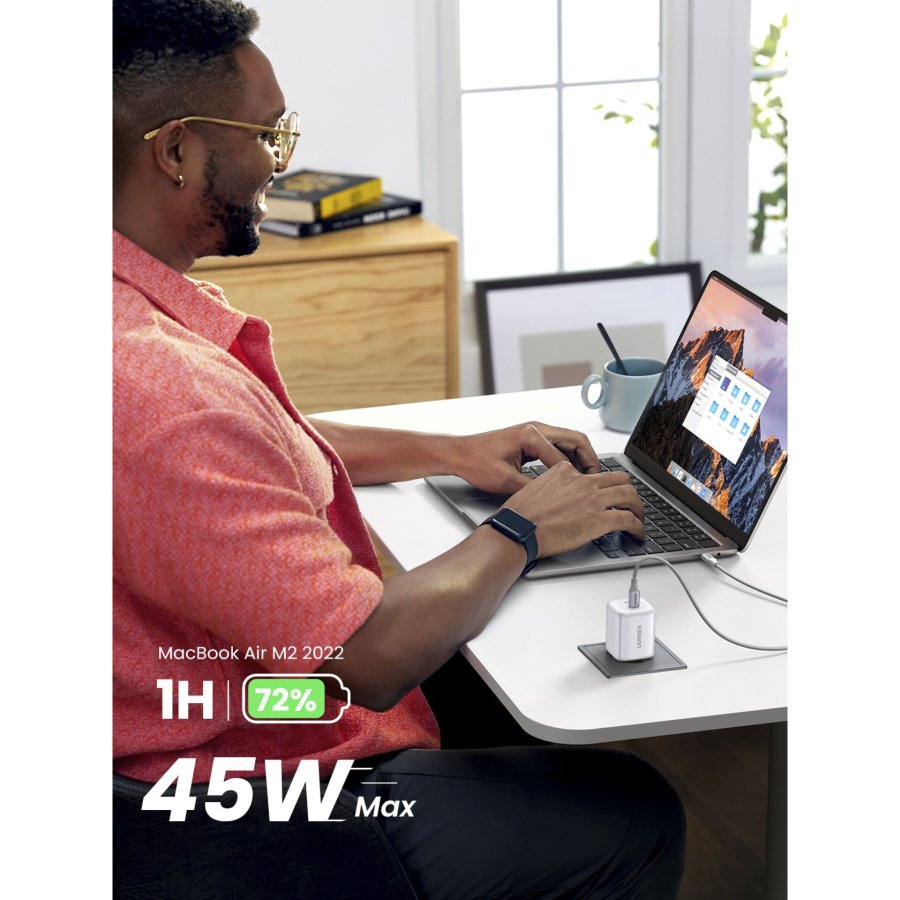 UGREEN Nexode 45W Dual USB-C PD Charger (25W+20W) white #5