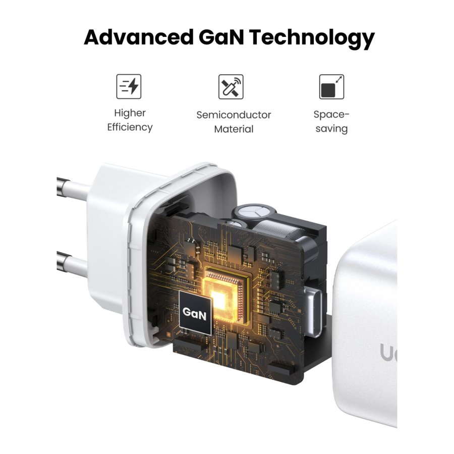 UGREEN Nexode 45W Dual USB-C PD Charger (25W+20W) white #11
