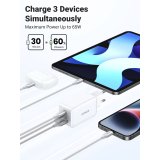 UGREEN Nexode USB-A+2*USB-C 65W GaN Tech Fast Charger White #5