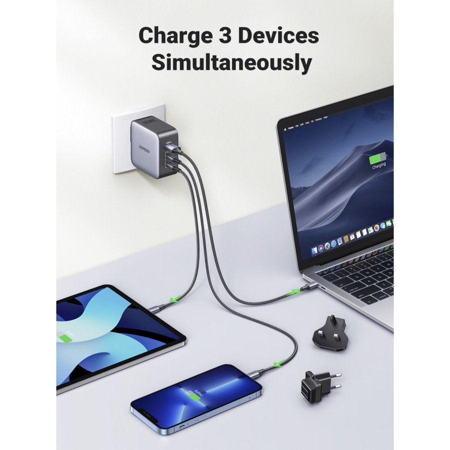 UGREEN USB-A+2*USB-C 65W GaN Worldwide Travel Fast Charger #5
