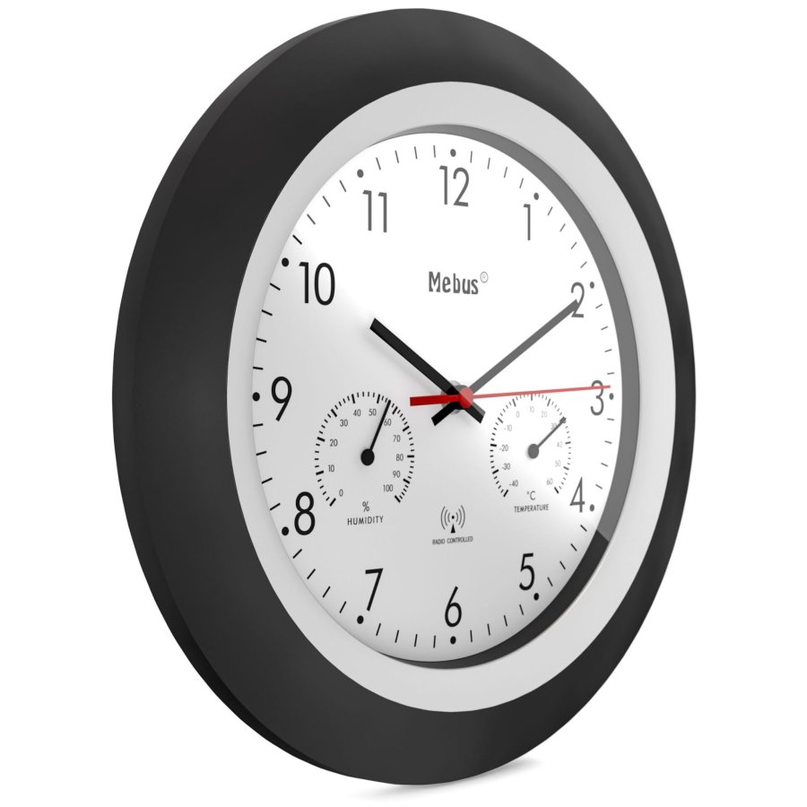 Mebus 19449 Radio controlled Wall Clock w. Thermo/Hygrometer #2