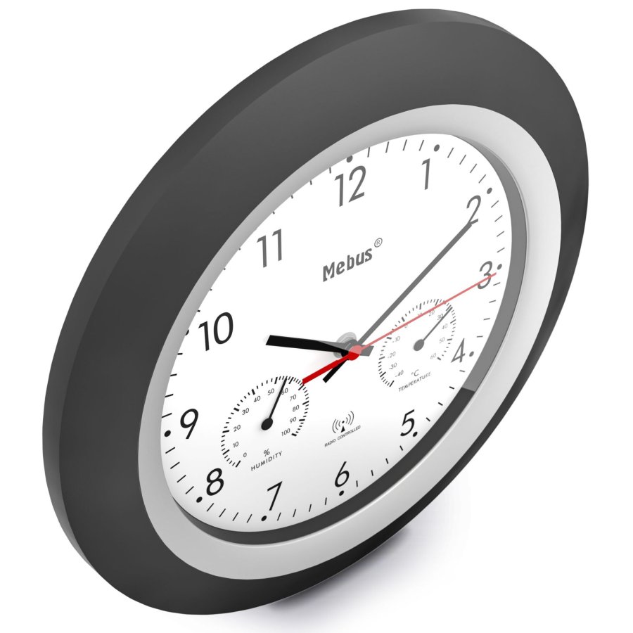 Mebus 19449 Radio controlled Wall Clock w. Thermo/Hygrometer #3