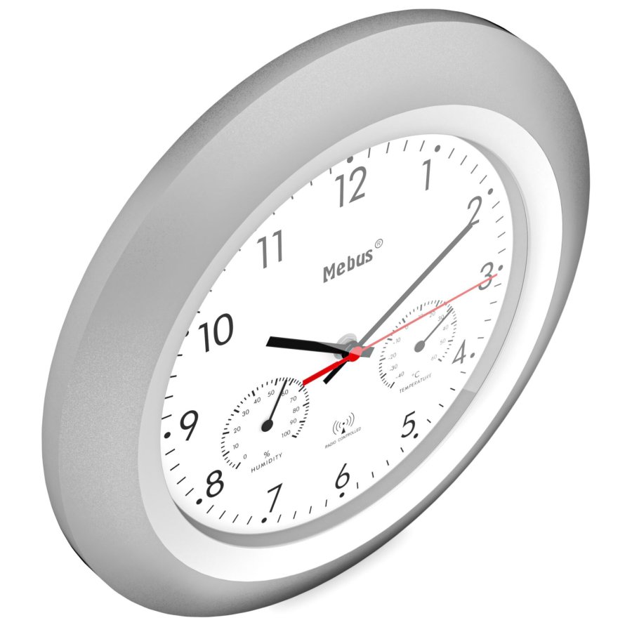 Mebus 19450 Radio controlled Wall Clock w. Thermo/Hygrometer #3