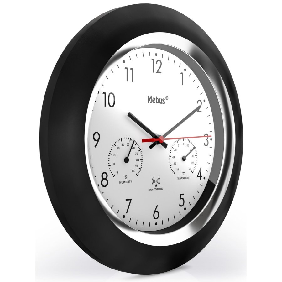 Mebus 19453 Radio controlled Wall Clock w. Thermo/Hygrometer #2