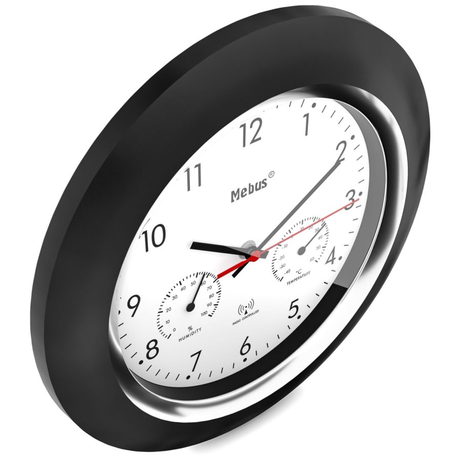 Mebus 19453 Radio controlled Wall Clock w. Thermo/Hygrometer #3