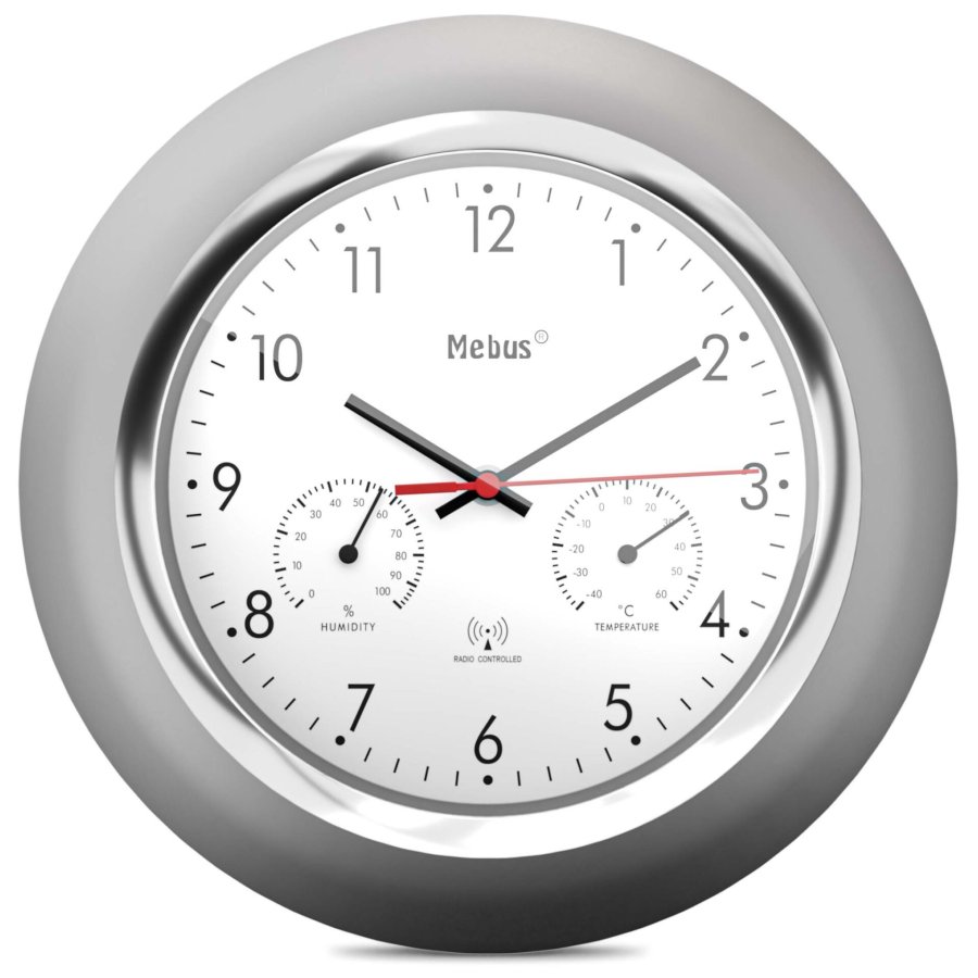 Mebus 19454 Radio controlled Wall Clock w. Thermo/Hygrometer #1