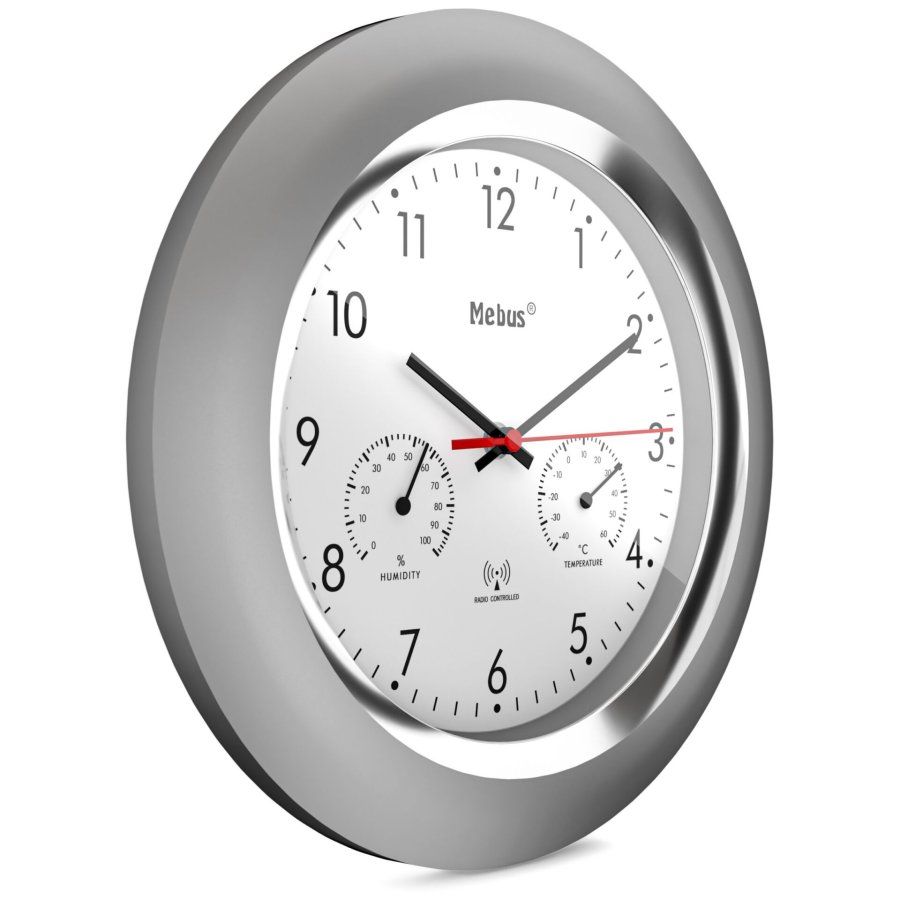 Mebus 19454 Radio controlled Wall Clock w. Thermo/Hygrometer #2