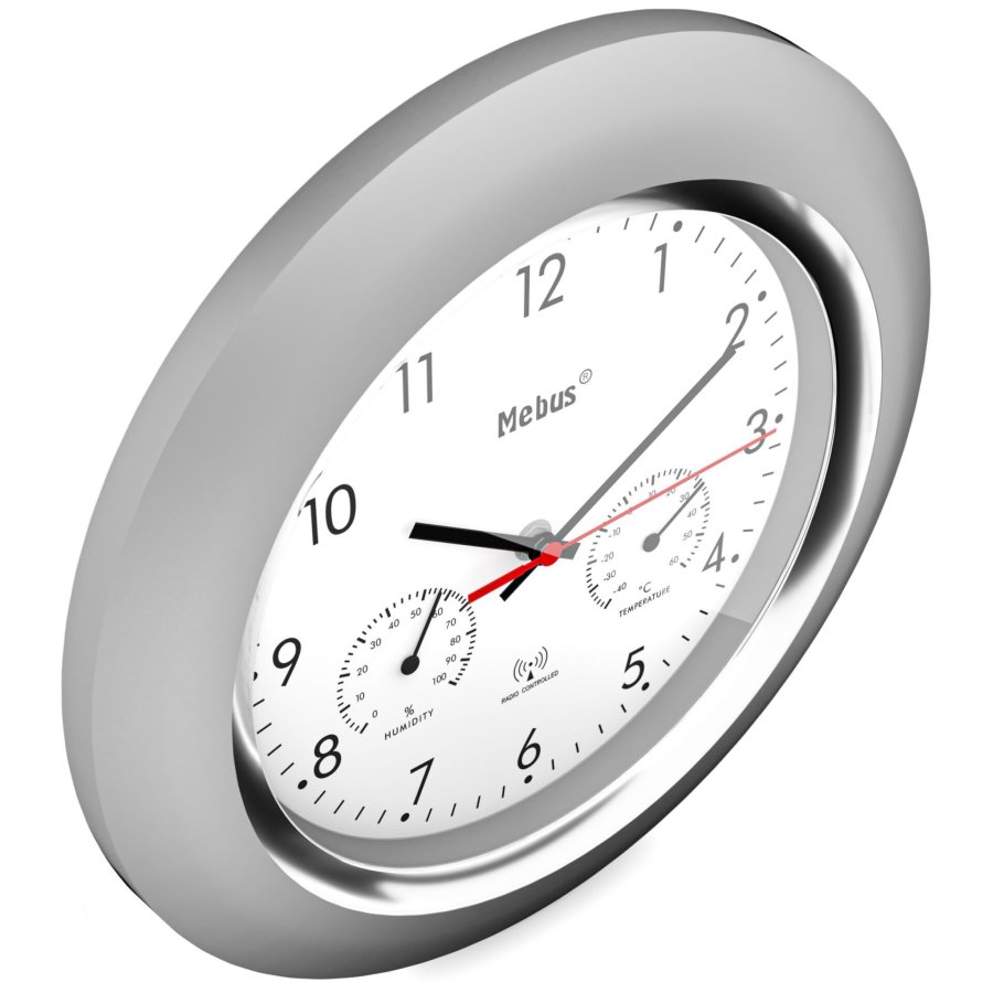 Mebus 19454 Radio controlled Wall Clock w. Thermo/Hygrometer #3