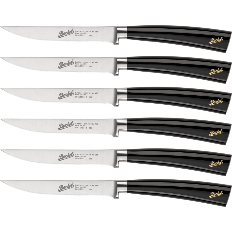 Berkel Elegance Glossy Black Steak Set 6-pcs. #1