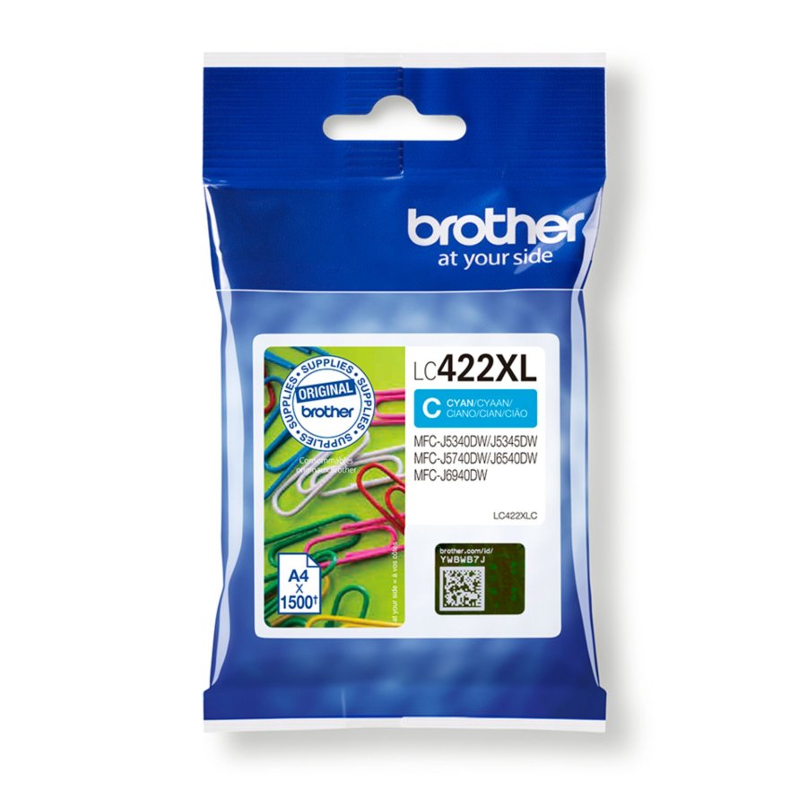 Brother LC422XLC bl�kpatron 1 stk Original Bl� #1