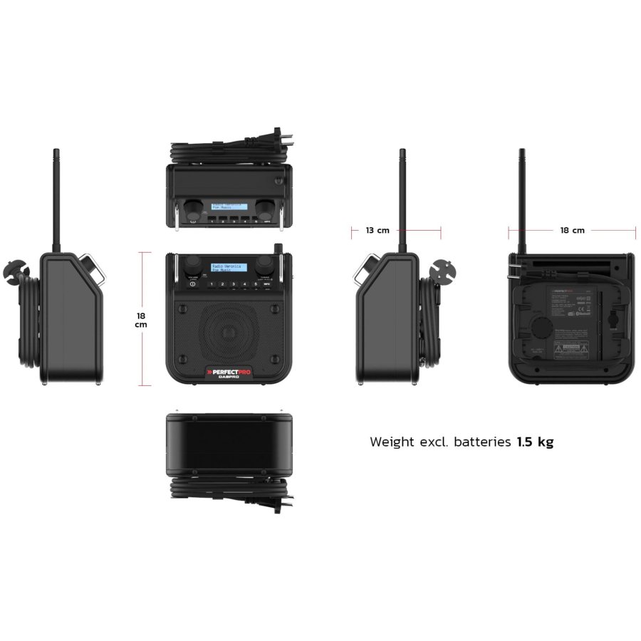 PerfectPro DABPRO 18V Job Site Radio #6