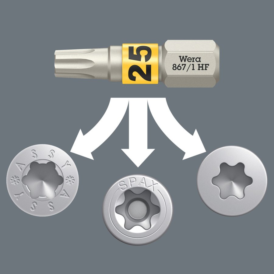 Wera Bit-Check 12 Wood TORX HF 1 #5
