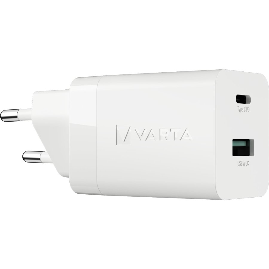 Varta Speed Charger 38W GaN PD USB-C 20W + USB-A 18W, white #1