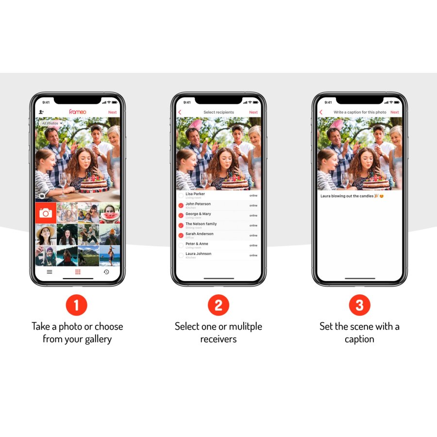 Denver PFF-1503 digital fotoramme Hvid 39,6 cm (15.6