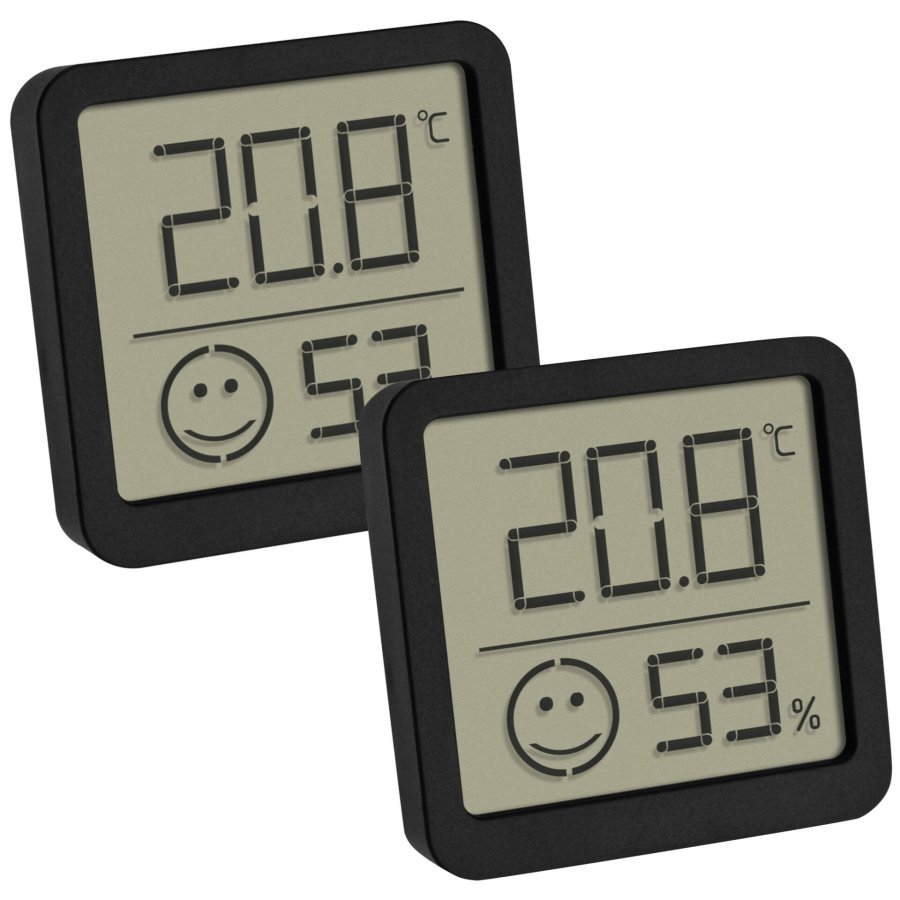 TFA 30.5053.01.02 2er Set black Digital Thermo Hygrometer #1