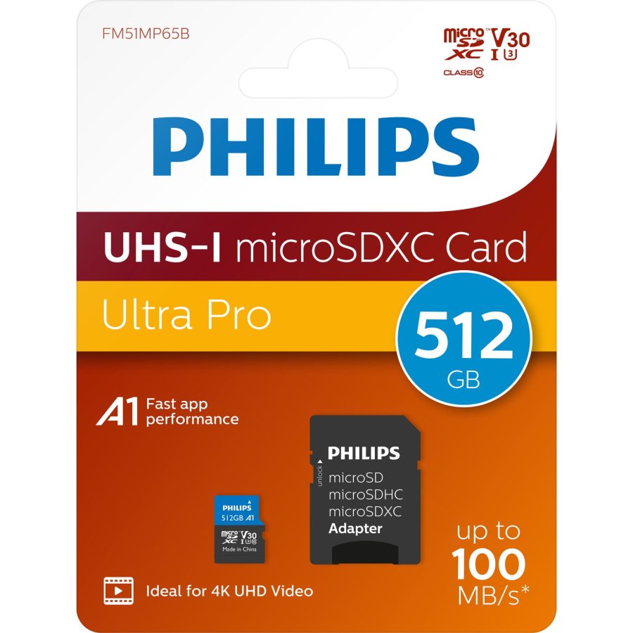 Philips MicroSDXC Card     512GB Class 10 UHS-I U3 incl. Adapter #2