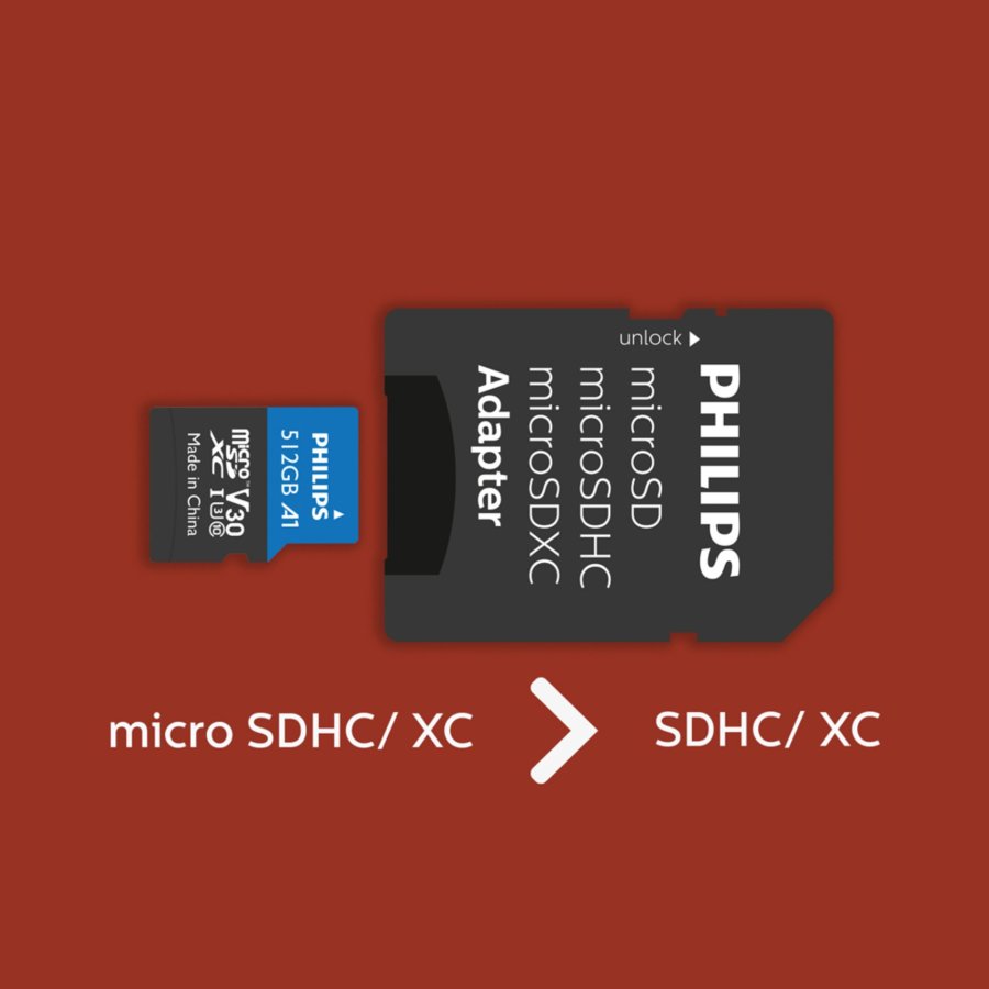 Philips MicroSDXC Card     512GB Class 10 UHS-I U3 incl. Adapter #4