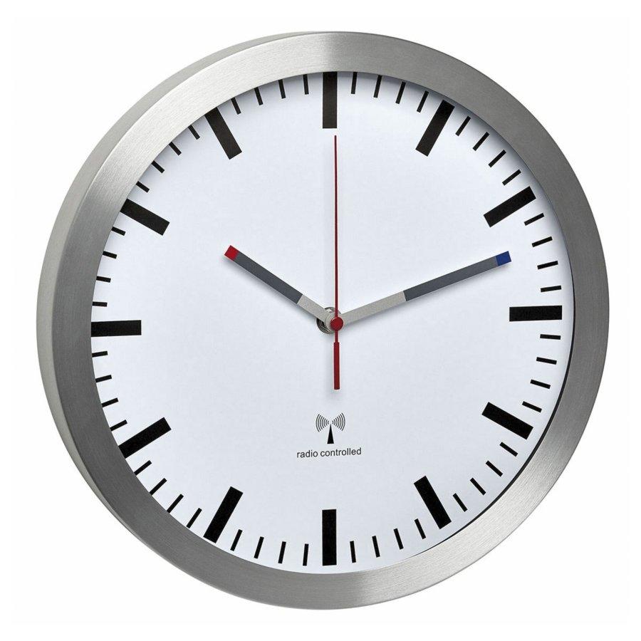 TFA 60.3528.02  radio-controlled wall clock aluminium #1